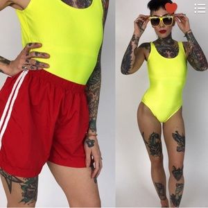 Vintage Swim - Yellow ribbed vintage one piece swimsuit size S Vintage Swim - Yellow ribbed vintage one piece swimsuit size S